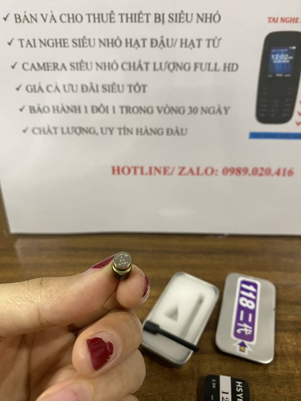 tai nghe siêu nhỏ nguỵ trang dạng điện thoại Nokia 105 6